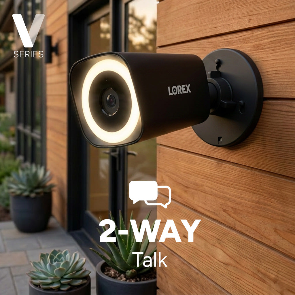 Lorex Connect (New App) | V-Series | 8Ch 4K NVR System | 3 Black IP PoE Cameras