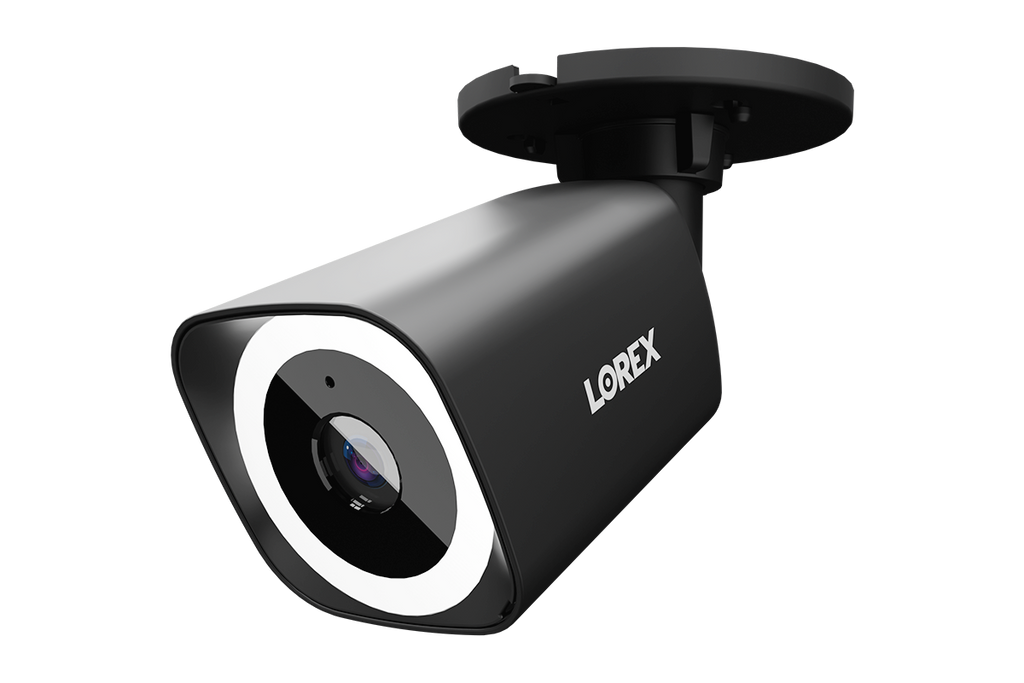 Lorex Connect V3 4K Wired PoE Bullet Camera with Smart Security Lighting - White/Black