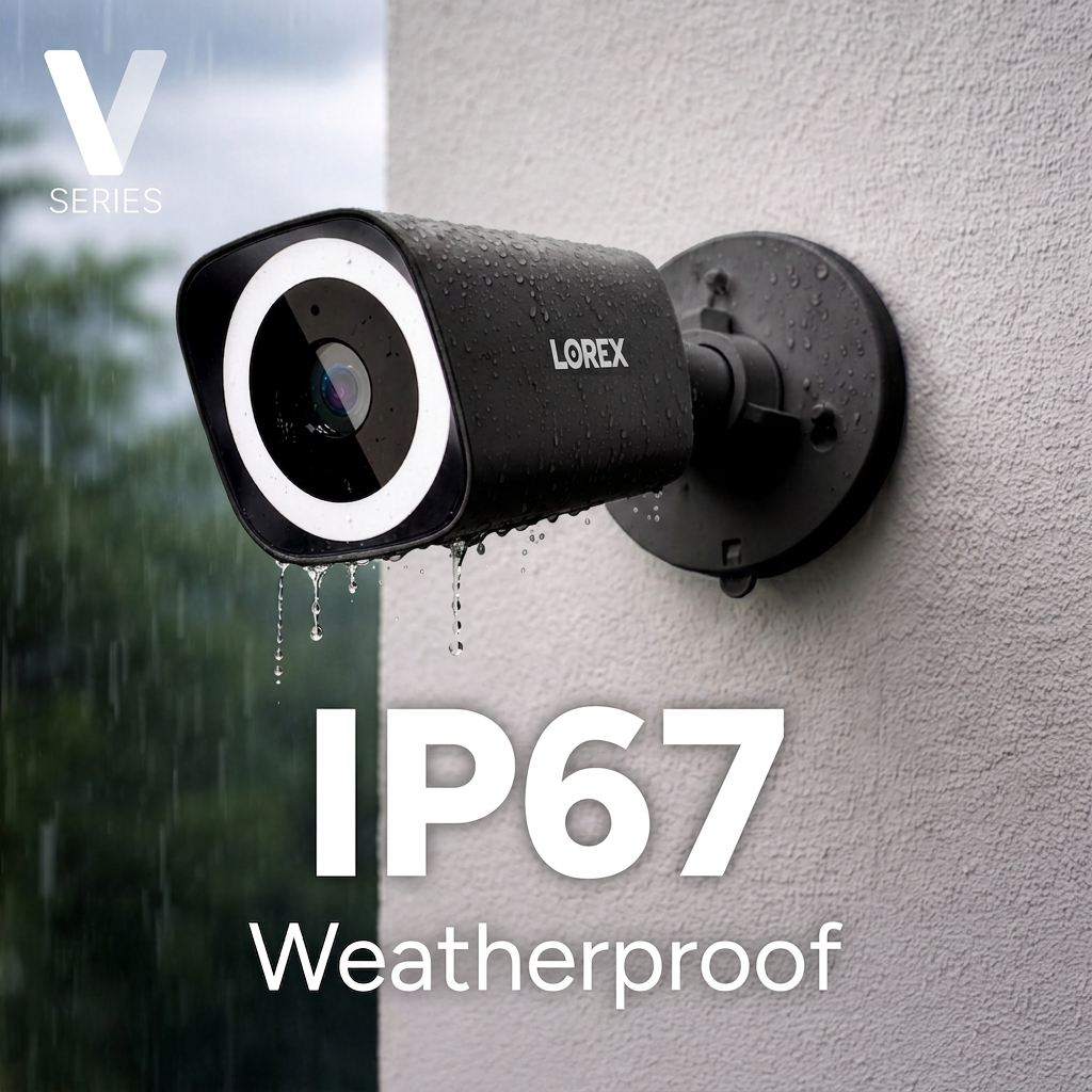 Lorex Connect (New App) | V-Series | 8Ch 4K NVR System | 3 Black IP PoE Cameras