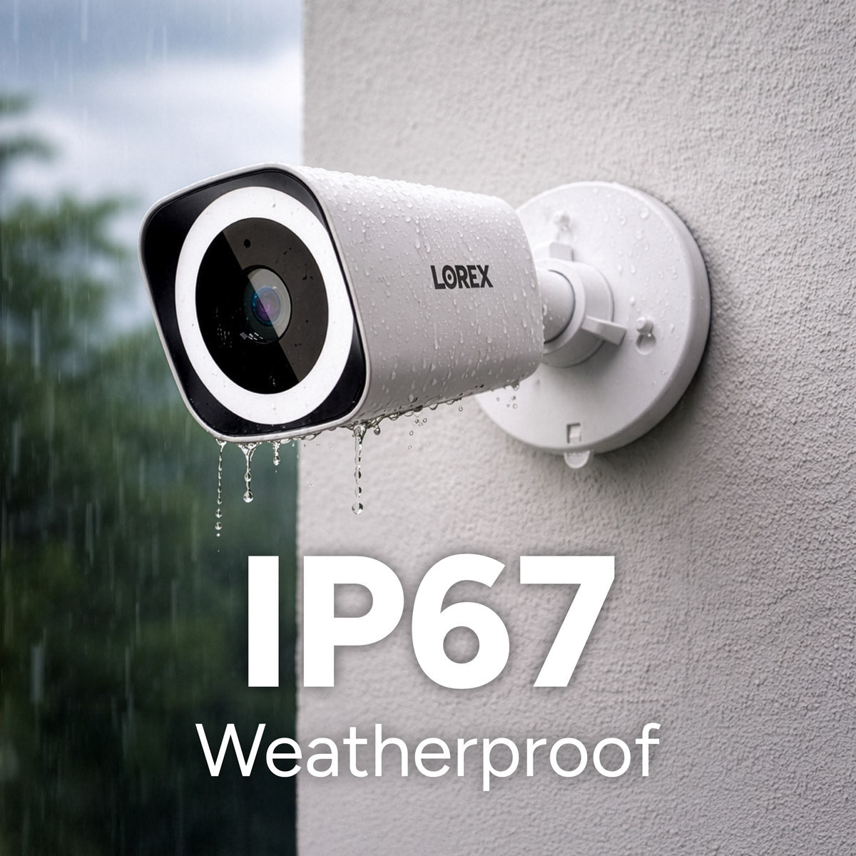 Lorex Connect V3 4K Wired PoE Bullet Camera with Smart Security Lighting - White/Black