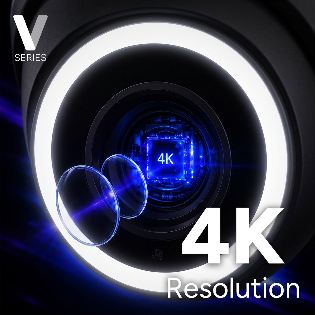 Lorex Connect (New App) | V-Series | 8Ch 4K NVR System | 3 Black IP PoE Cameras