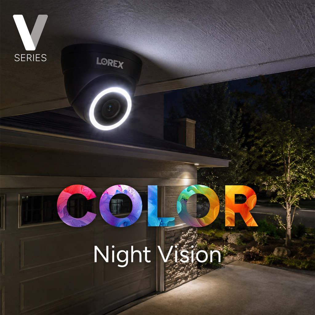 Lorex Connect (New App) | V-Series | 8Ch 4K NVR System | 3 Black IP PoE Cameras