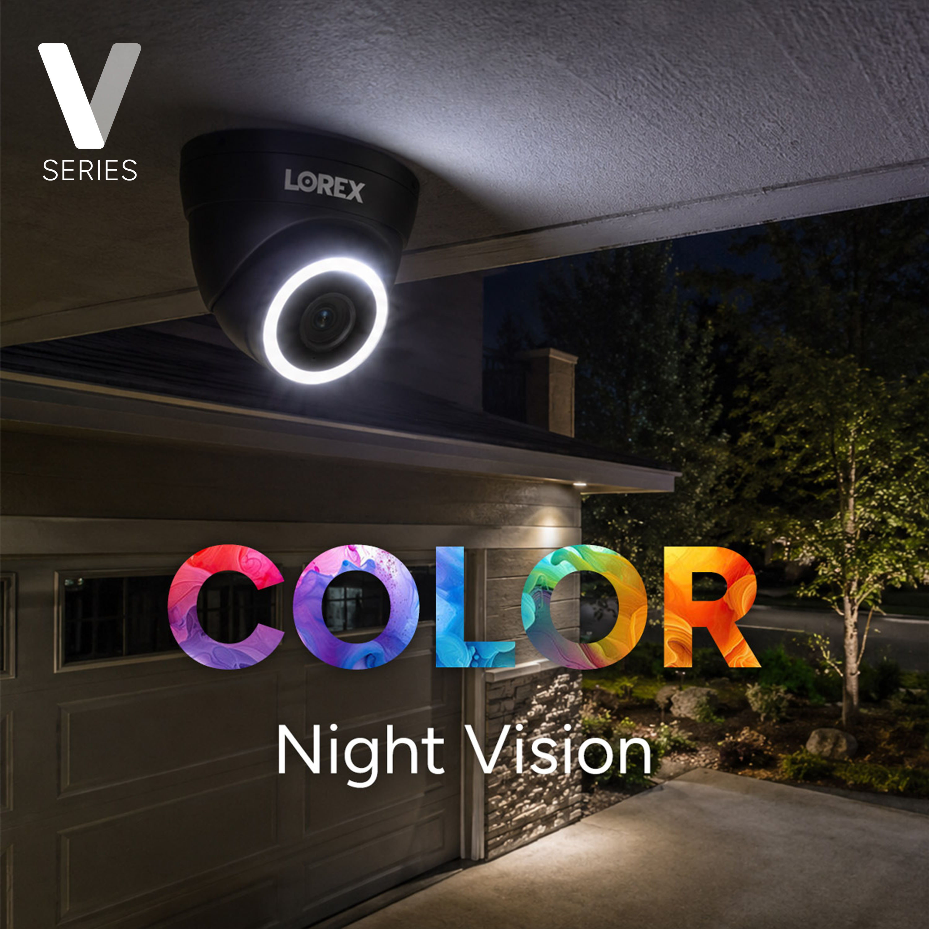 Lorex Connect (New App) | V-Series | 8Ch 4K NVR System | 3 Black IP PoE Cameras