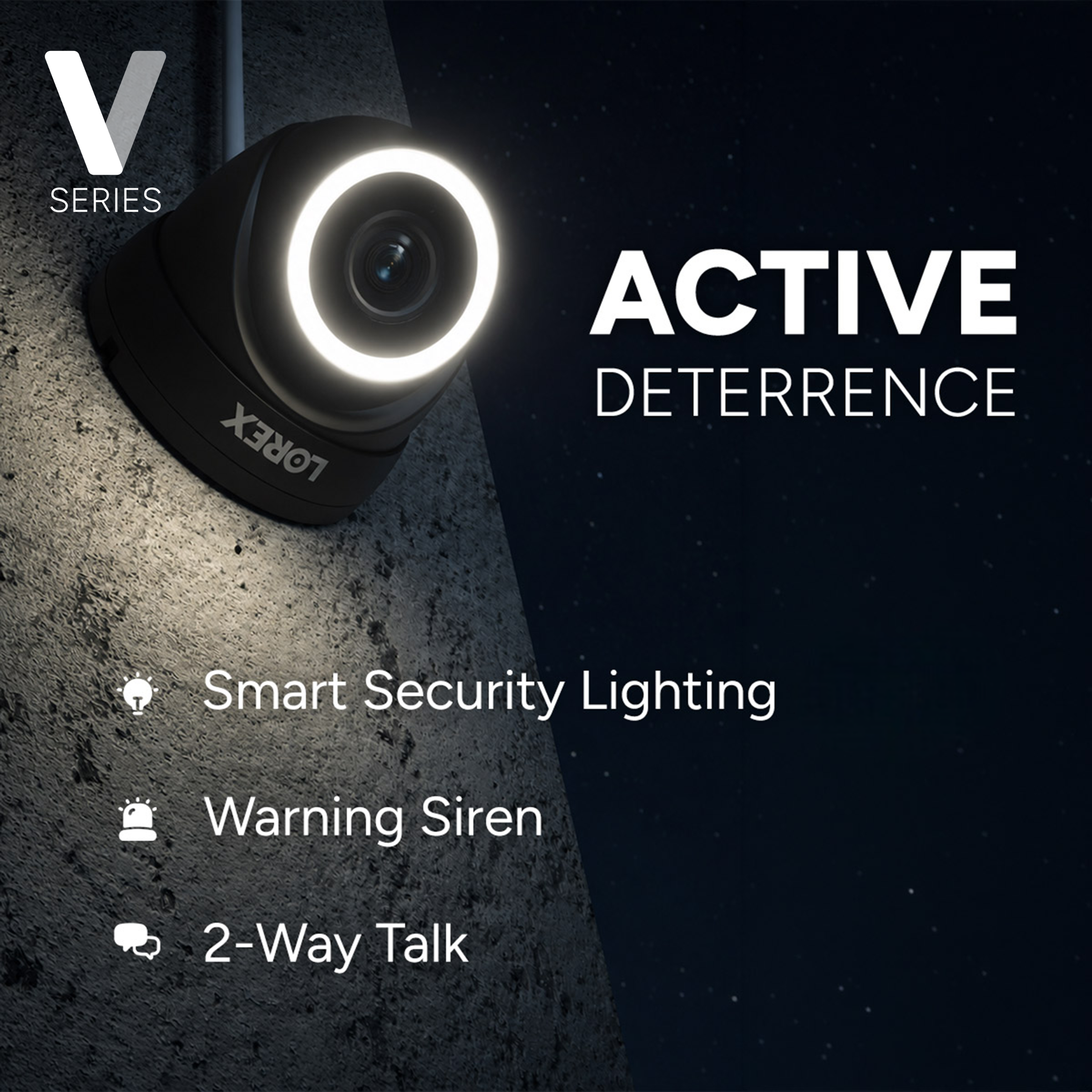 Lorex Connect (New App) | V-Series | 8Ch 4K NVR System | 3 Black IP PoE Cameras