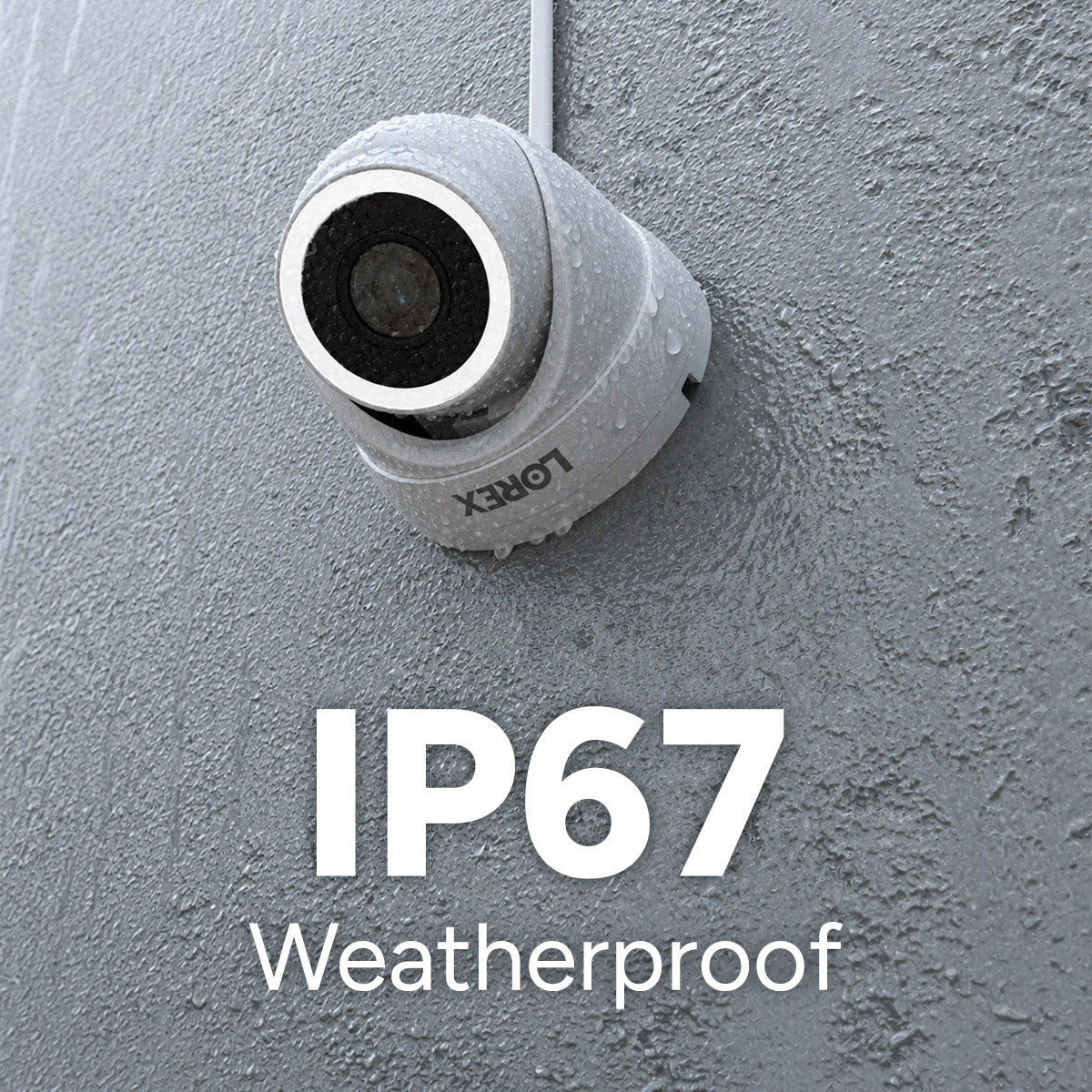 Lorex Connect V3 4K Wired PoE Turret Camera with Smart Security Lighting - White/Black
