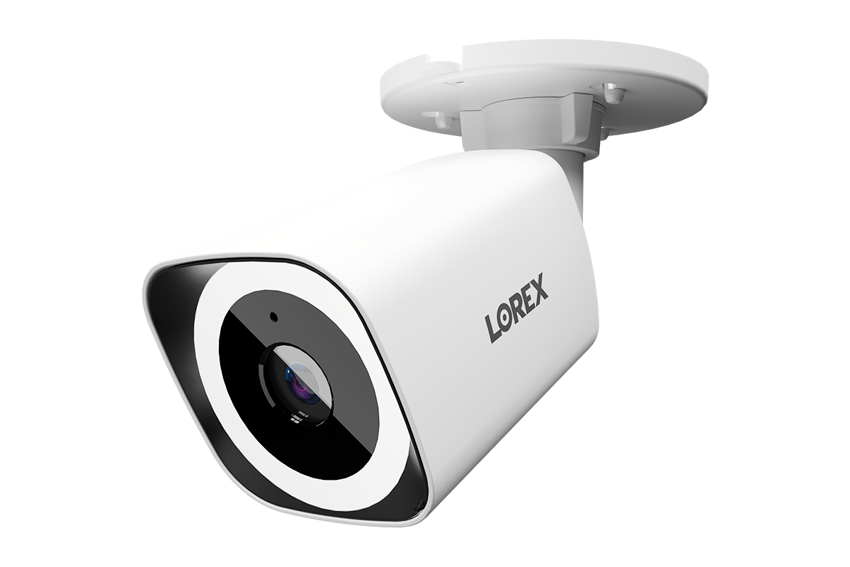 Lorex Connect V3 4K Wired PoE Bullet Camera with Smart Security Lighting - White/Black