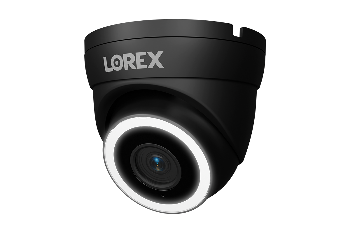 Lorex Connect V3 4K Wired PoE Turret Camera with Smart Security Lighting - White/Black