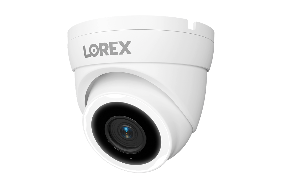 Lorex Connect V3 4K Wired PoE Turret Camera with Smart Security Lighting - White/Black