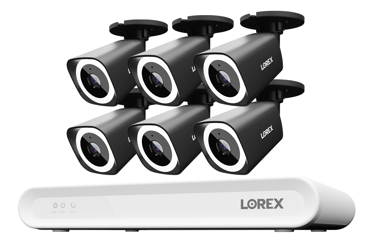 Lorex Connect V Series 4K 8-Channel Wired NVR System with V3 4K PoE Bullet Cameras - 1TB