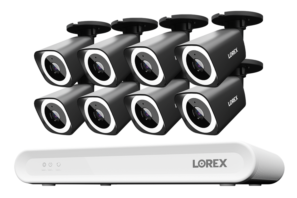 Lorex Connect V Series 4K 8-Channel Wired NVR System with V3 4K PoE Bullet Cameras - 1TB
