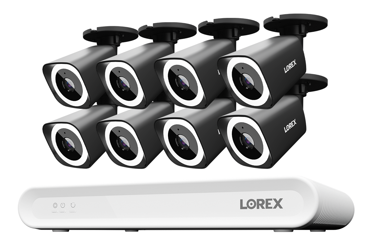 Lorex Connect V Series 4K 8-Channel Wired NVR System with V3 4K PoE Bullet Cameras - 1TB