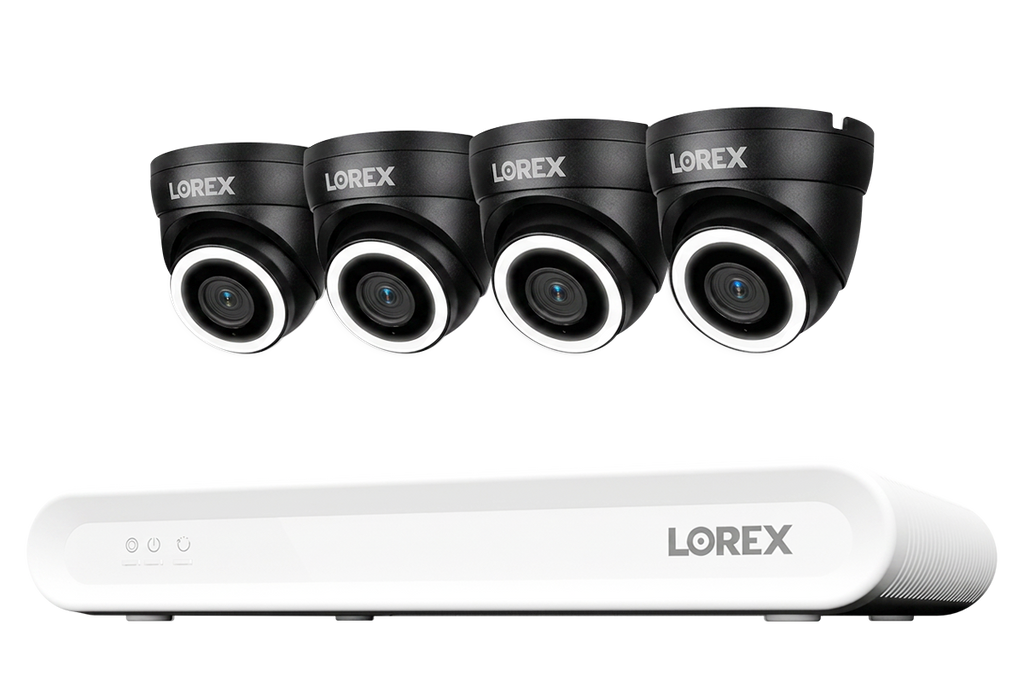 Lorex Connect V Series 4K 8-Channel Wired NVR System with V3 4K PoE Turret Cameras - 1TB