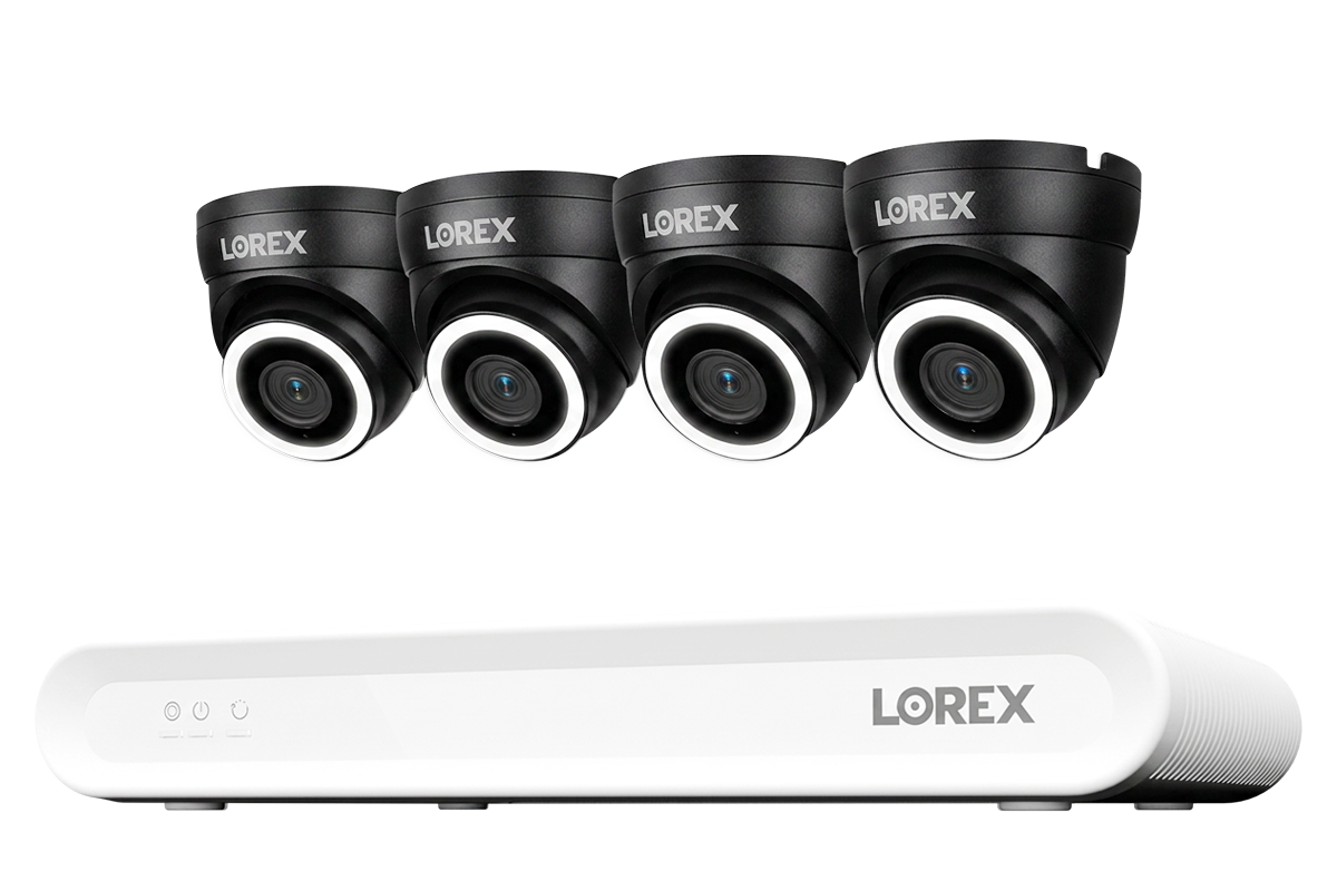 Lorex Connect V Series 4K 8-Channel Wired NVR System with V3 4K PoE Turret Cameras - 1TB