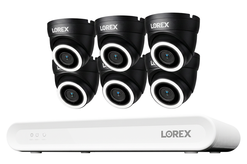 Lorex Connect V Series 4K 8-Channel Wired NVR System with V3 4K PoE Turret Cameras - 1TB