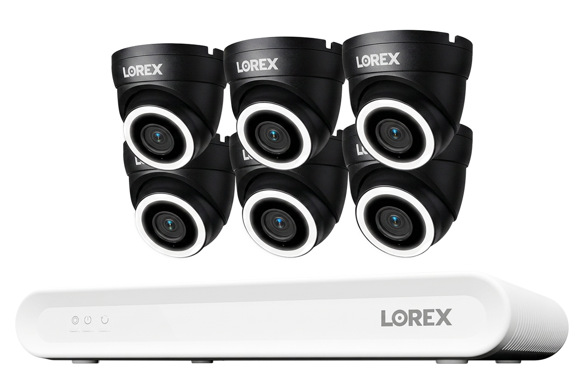 Lorex Connect V Series 4K 8-Channel Wired NVR System with V3 4K PoE Turret Cameras - 1TB