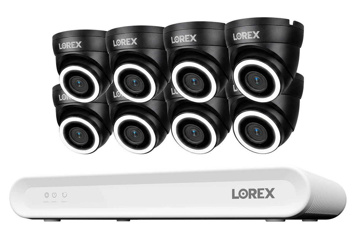 Lorex Connect V Series 4K 8-Channel Wired NVR System with V3 4K PoE Turret Cameras - 1TB