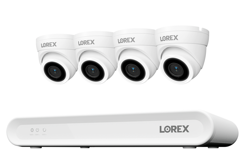 Lorex Connect V Series 4K 8-Channel Wired NVR System with V3 4K PoE Turret Cameras - 1TB