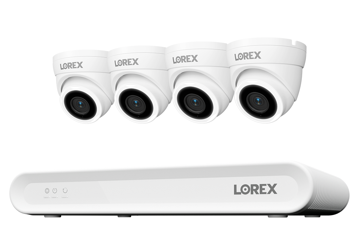 Lorex Connect V Series 4K 8-Channel Wired NVR System with V3 4K PoE Turret Cameras - 1TB