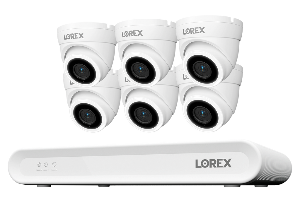 Lorex Connect V Series 4K 8-Channel Wired NVR System with V3 4K PoE Turret Cameras - 1TB
