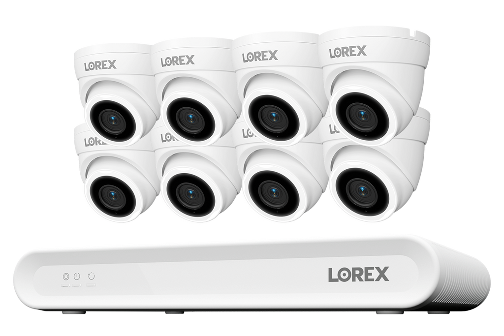 Lorex Connect V Series 4K 8-Channel Wired NVR System with V3 4K PoE Turret Cameras - 1TB