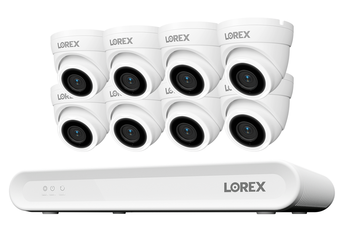 Lorex Connect V Series 4K 8-Channel Wired NVR System with V3 4K PoE Turret Cameras - 1TB
