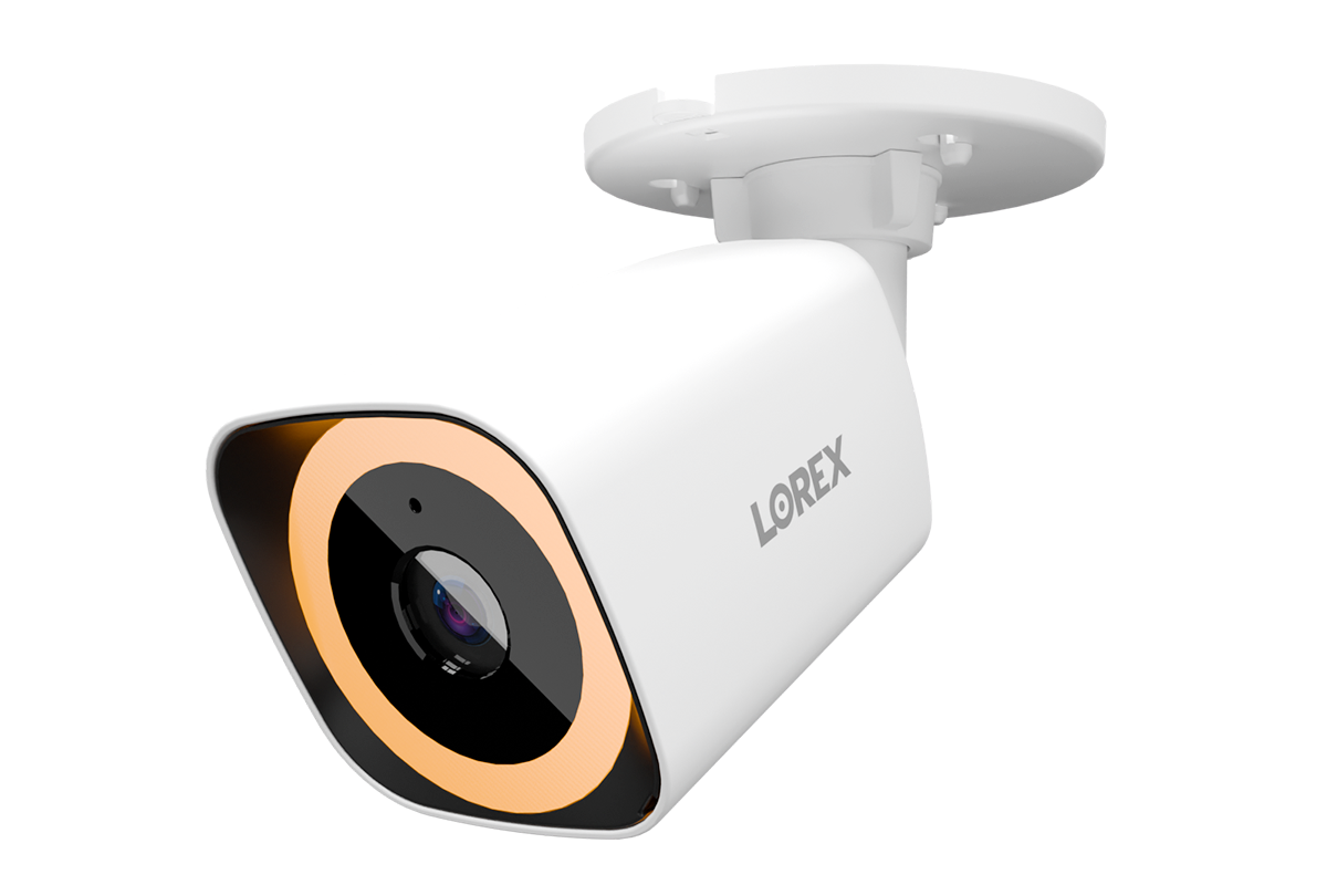 Lorex Connect V5 4K PoE Bullet Cameras with Color Smart Security Lighting - White/Black