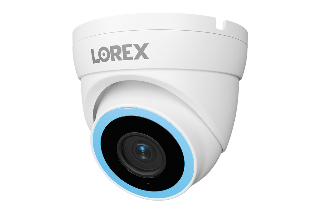 Lorex Connect V5 4K PoE Turret Cameras with Color Smart Security Lighting - White/Black