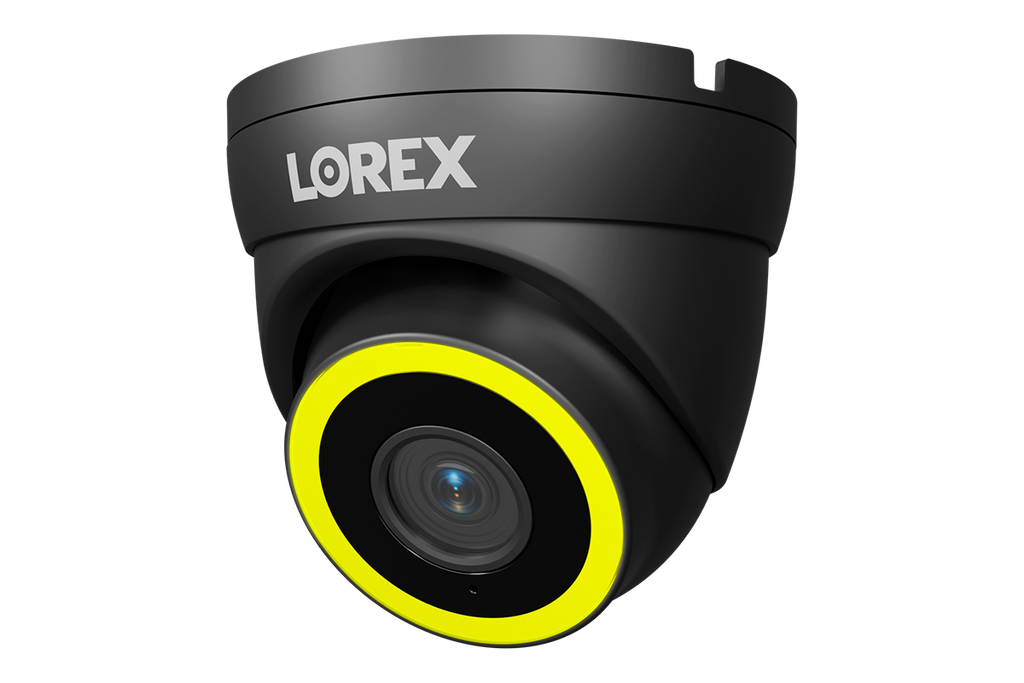 Lorex Connect V5 4K PoE Turret Cameras with Color Smart Security Lighting - White/Black