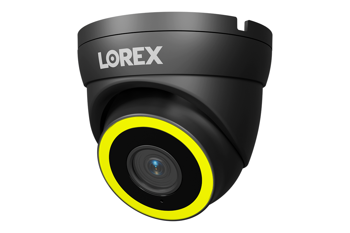 Lorex Connect V5 4K PoE Turret Cameras with Color Smart Security Lighting - White/Black
