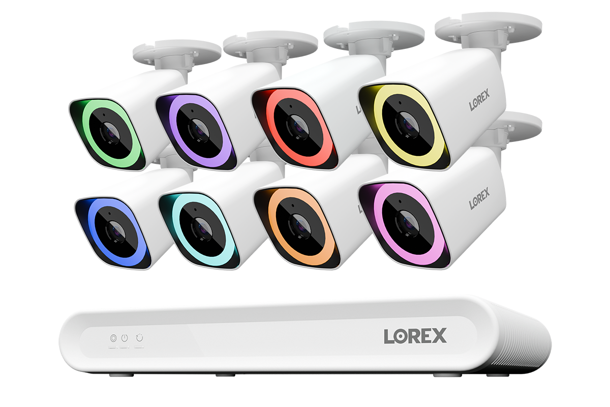 Lorex Connect V Series 4K 8-Channel Wired NVR System with V5 4K PoE Bullet Cameras - 1TB