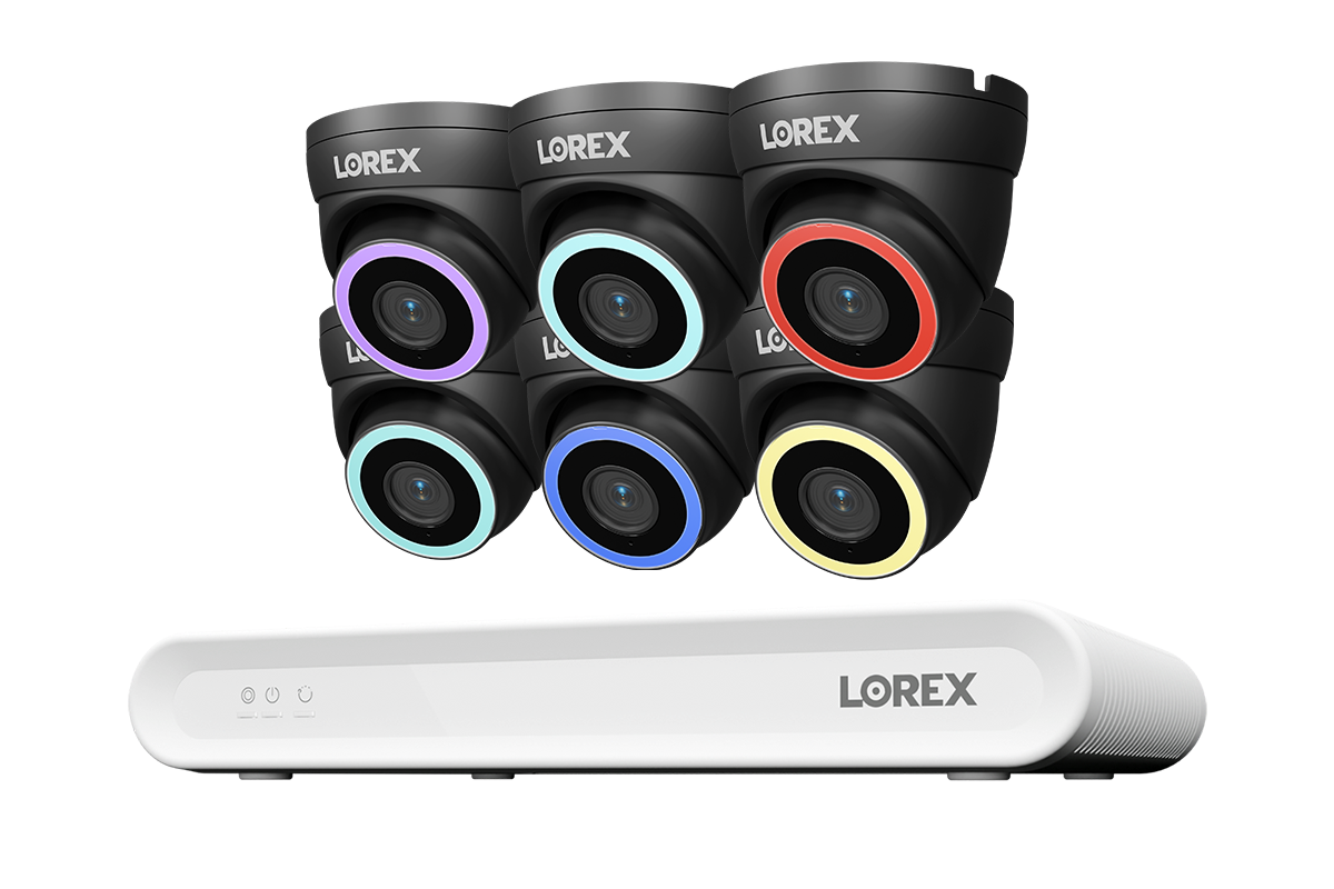 Lorex Connect V Series 4K 8-Channel Wired NVR System with V5 4K PoE Turret Cameras - 1TB
