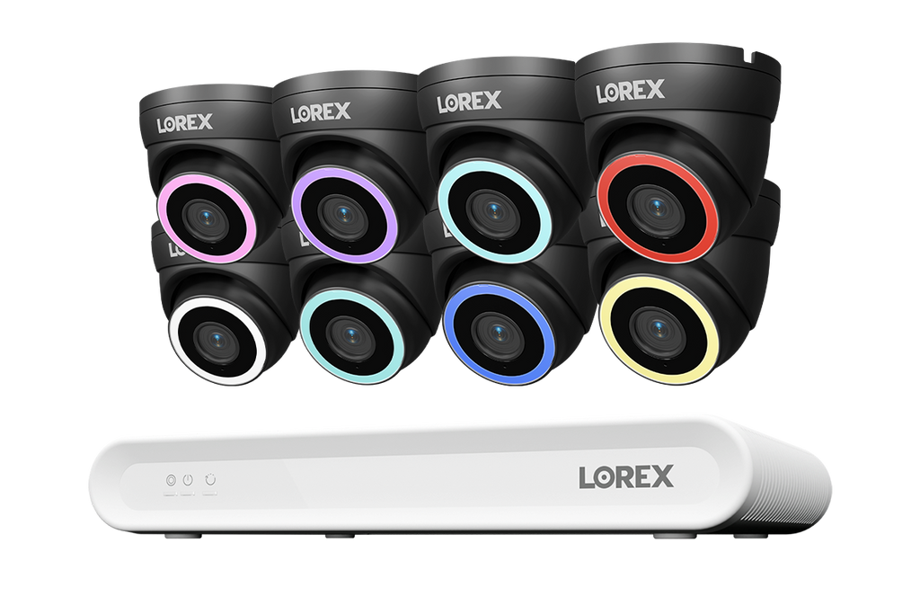 Lorex Connect V Series 4K 8-Channel Wired NVR System with V5 4K PoE Turret Cameras - 1TB