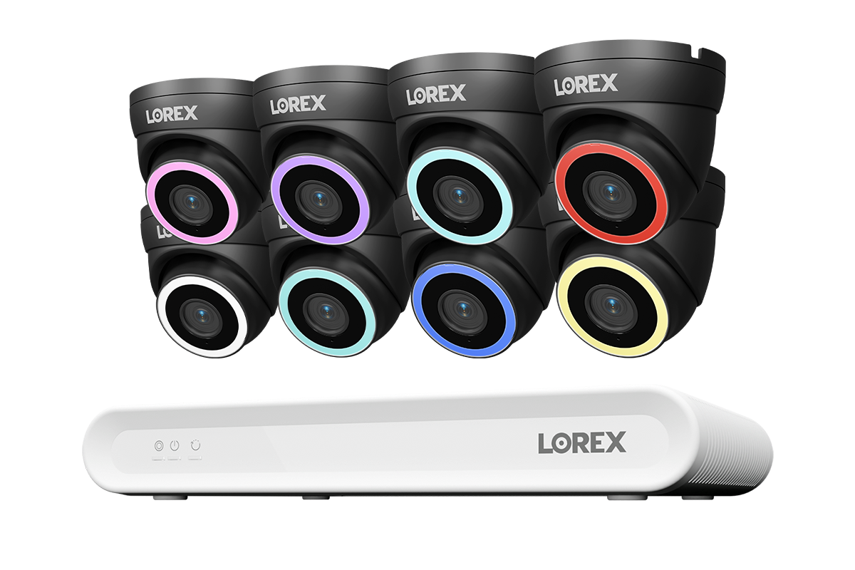 Lorex Connect V Series 4K 8-Channel Wired NVR System with V5 4K PoE Turret Cameras - 1TB