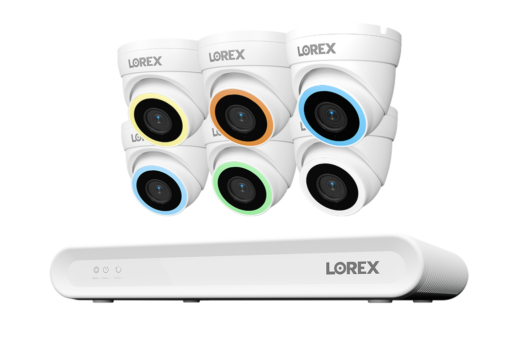 Lorex Connect V Series 4K 8-Channel Wired NVR System with V5 4K PoE Turret Cameras - 1TB