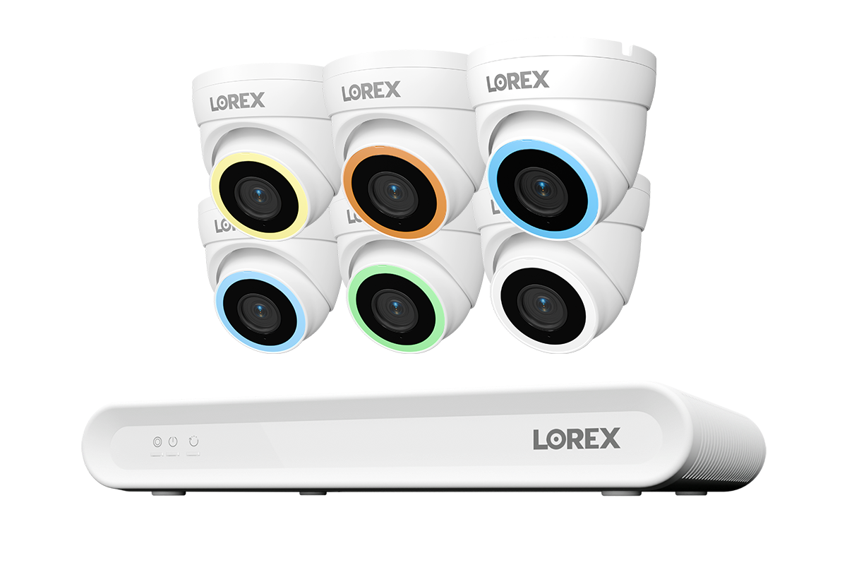 Lorex Connect V Series 4K 8-Channel Wired NVR System with V5 4K PoE Turret Cameras - 1TB
