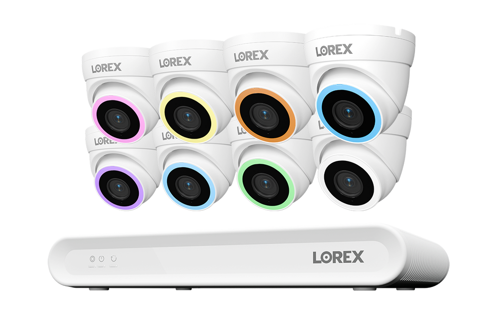 Lorex Connect V Series 4K 8-Channel Wired NVR System with V5 4K PoE Turret Cameras - 1TB