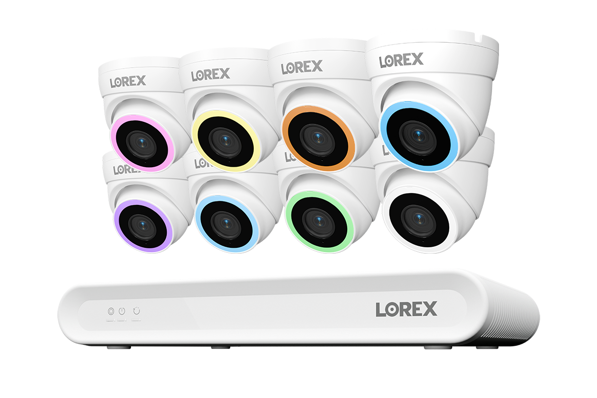 Lorex Connect V Series 4K 8-Channel Wired NVR System with V5 4K PoE Turret Cameras - 1TB