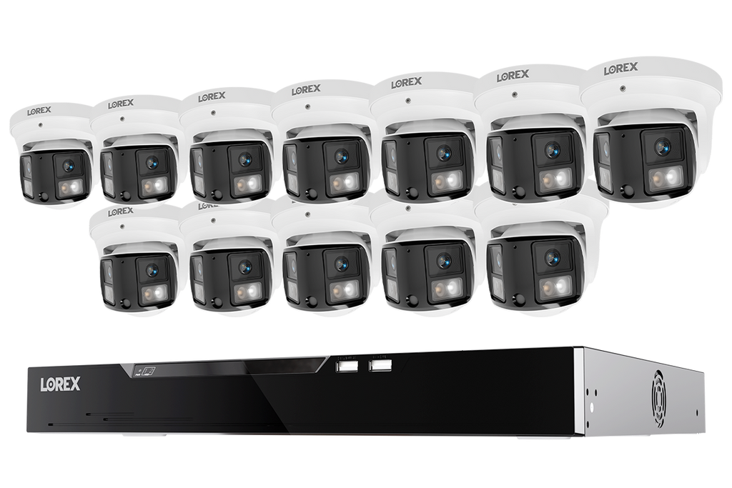 Lorex Connect X Series 4K 16-Channel Wired NVR System with X3 Dual-Lens Turret Camera - 4TB