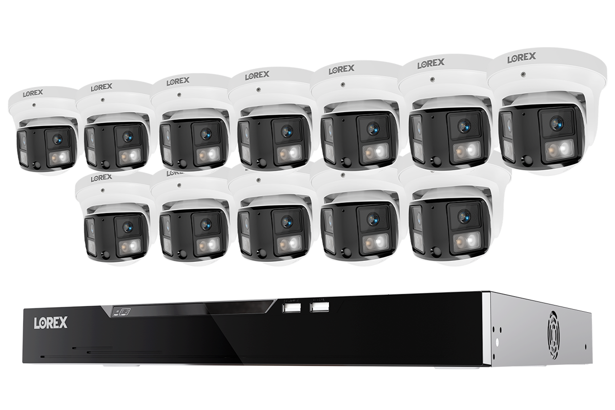 Lorex Connect X Series 4K 16-Channel Wired NVR System with X3 Dual-Lens Turret Camera - 4TB