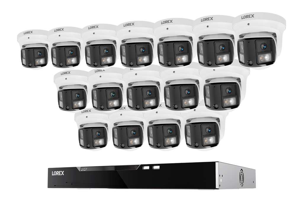 Lorex Connect X Series 4K 16-Channel Wired NVR System with X3 Dual-Lens Turret Camera - 4TB