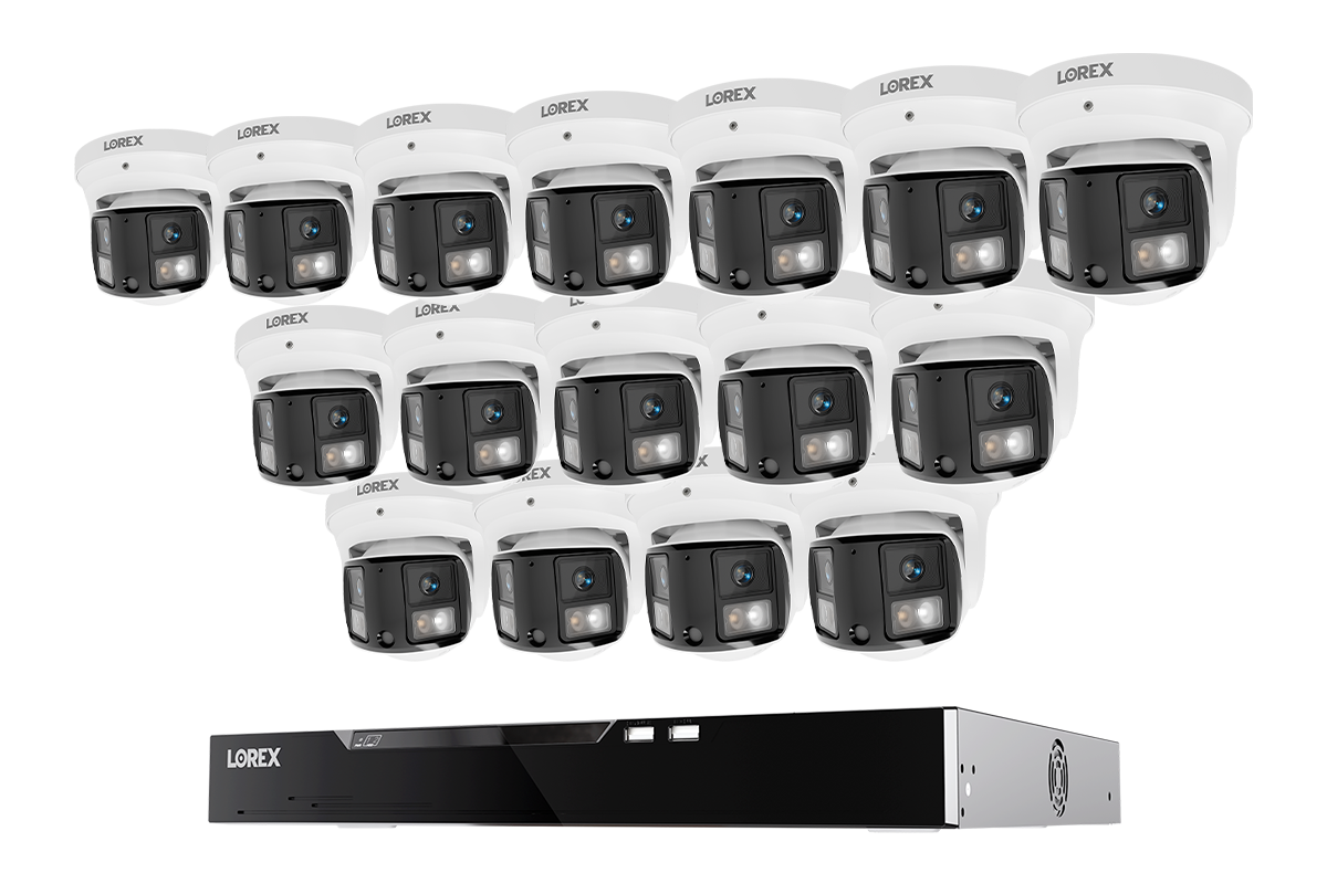 Lorex Connect X Series 4K 16-Channel Wired NVR System with X3 Dual-Lens Turret Camera - 4TB
