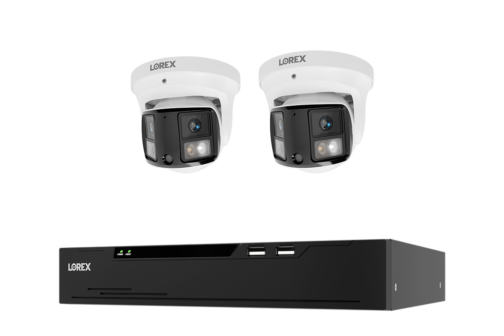 Lorex Connect X Series 4K 8-Channel Wired NVR System with X3 Dual-Lens Turret Camera - 2TB