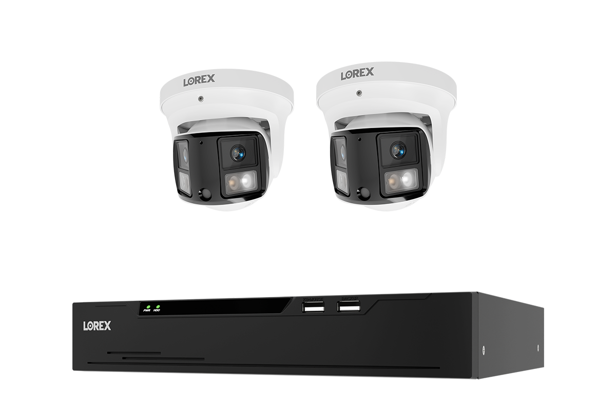 Lorex Connect X Series 4K 8-Channel Wired NVR System with X3 Dual-Lens Turret Camera - 2TB