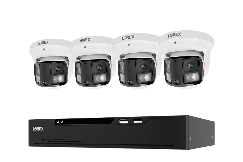 Lorex Connect X Series 4K 8-Channel Wired NVR System with X3 Dual-Lens Turret Camera - 2TB