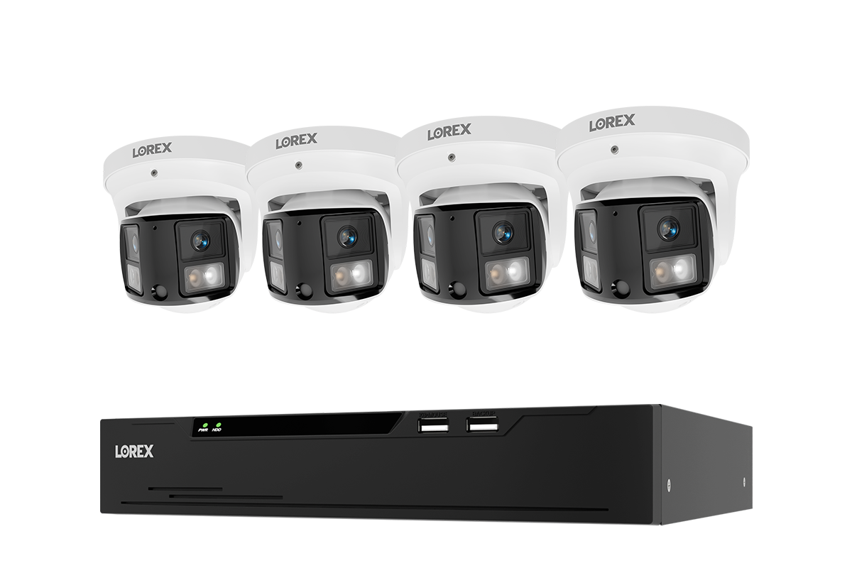Lorex Connect X Series 4K 8-Channel Wired NVR System with X3 Dual-Lens Turret Camera - 2TB