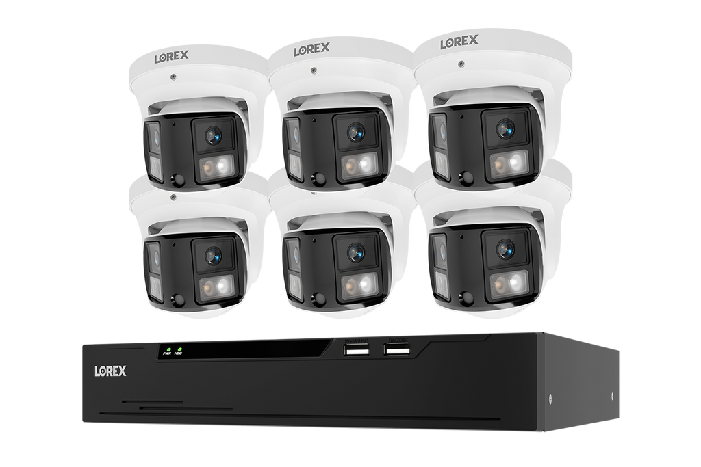 Lorex Connect X Series 4K 8-Channel Wired NVR System with X3 Dual-Lens Turret Camera - 2TB