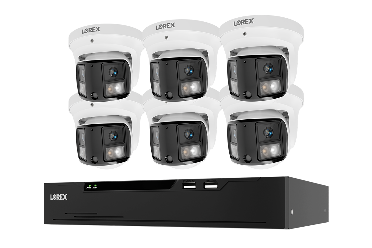 Lorex Connect X Series 4K 8-Channel Wired NVR System with X3 Dual-Lens Turret Camera - 2TB