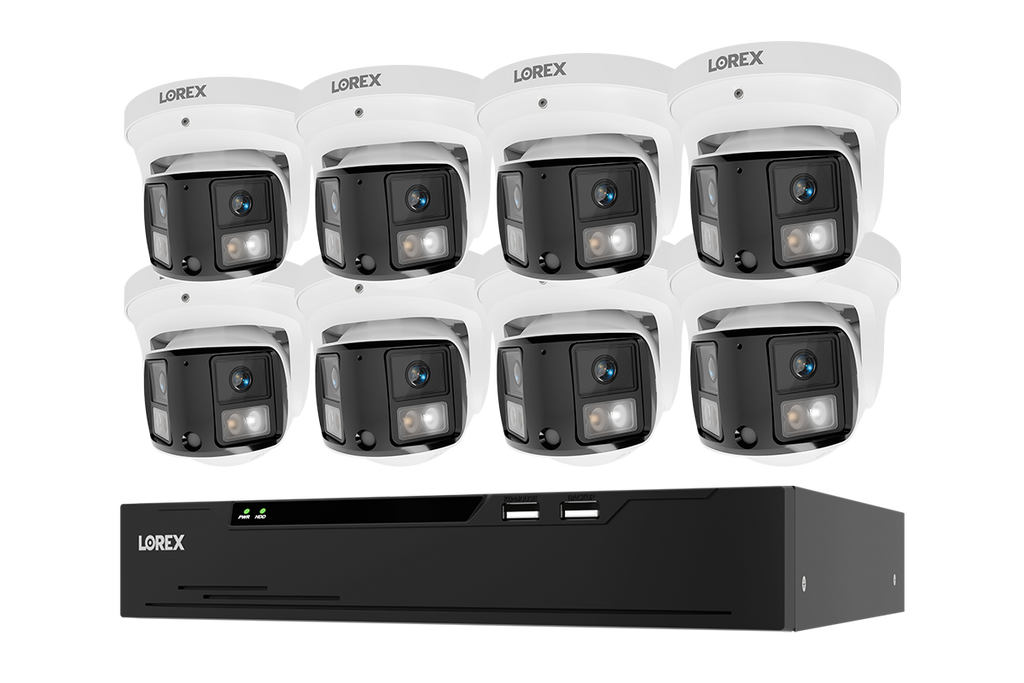 Lorex Connect X Series 4K 8-Channel Wired NVR System with X3 Dual-Lens Turret Camera - 2TB