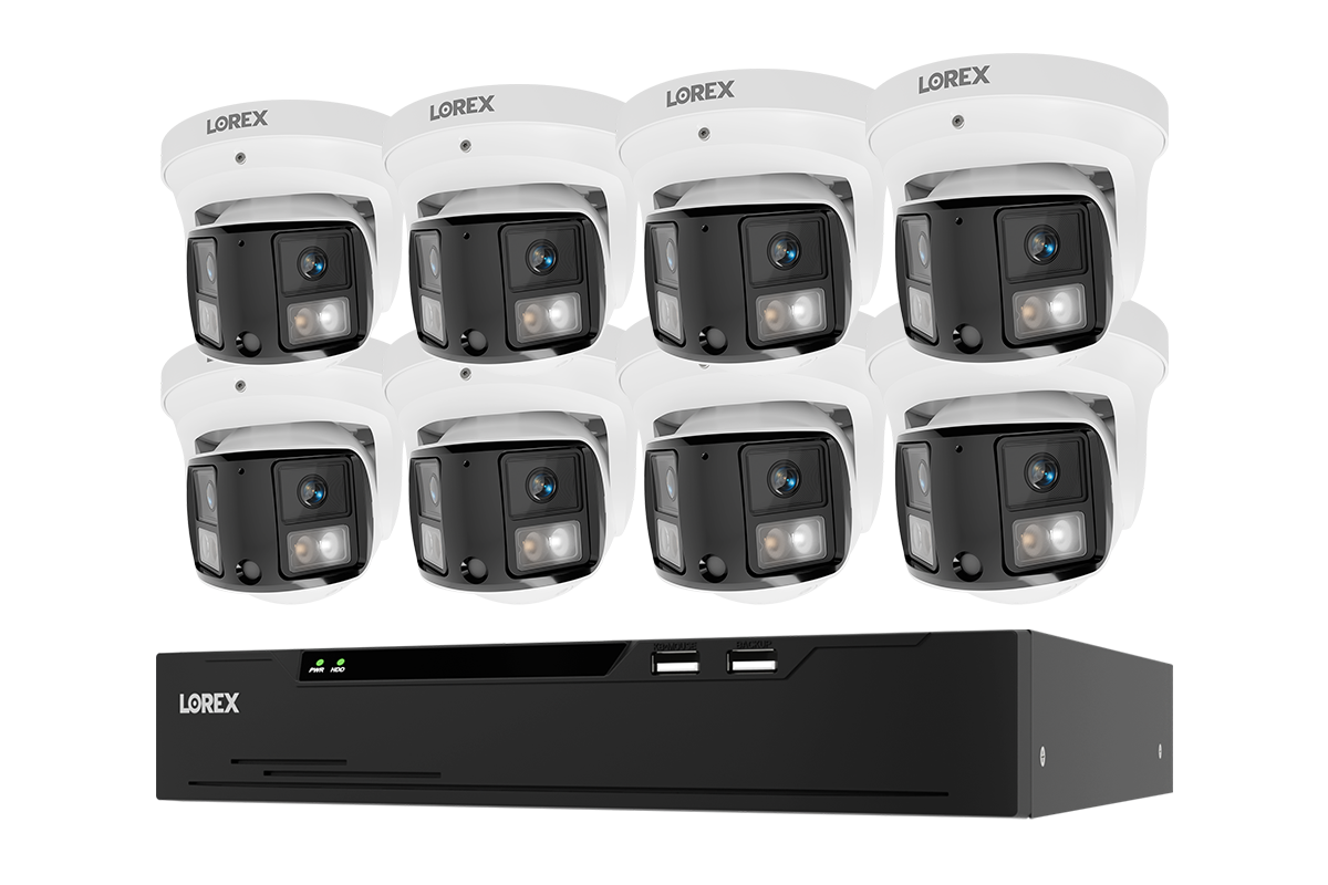 Lorex Connect X Series 4K 8-Channel Wired NVR System with X3 Dual-Lens Turret Camera - 2TB