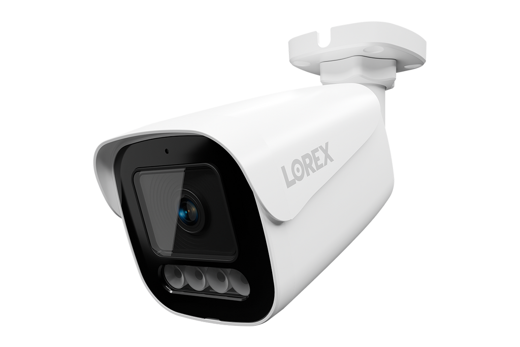 Lorex Connect X3 4K Motorized Varifocal PoE Bullet Camera with Active Deterrence - Black/White